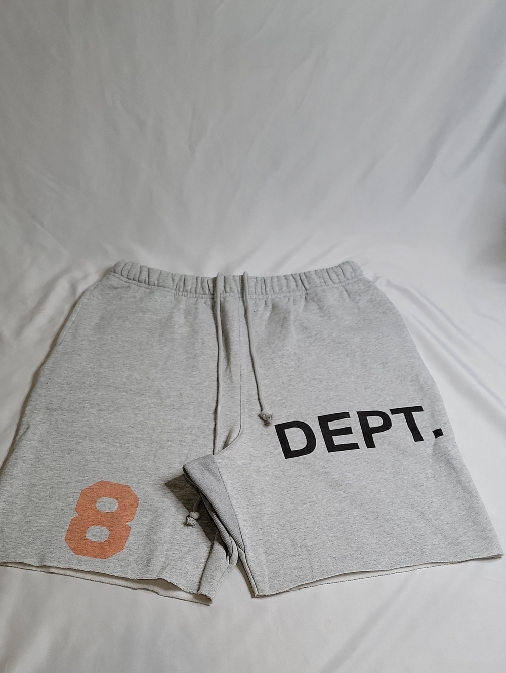 Gallery Dept Gray Athletic Shorts with Black DEPT. and Orange 8